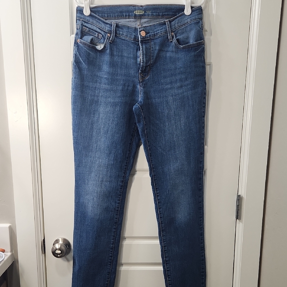 Old Navy Women's Classic Straight Leg Blue Jeans Size 10